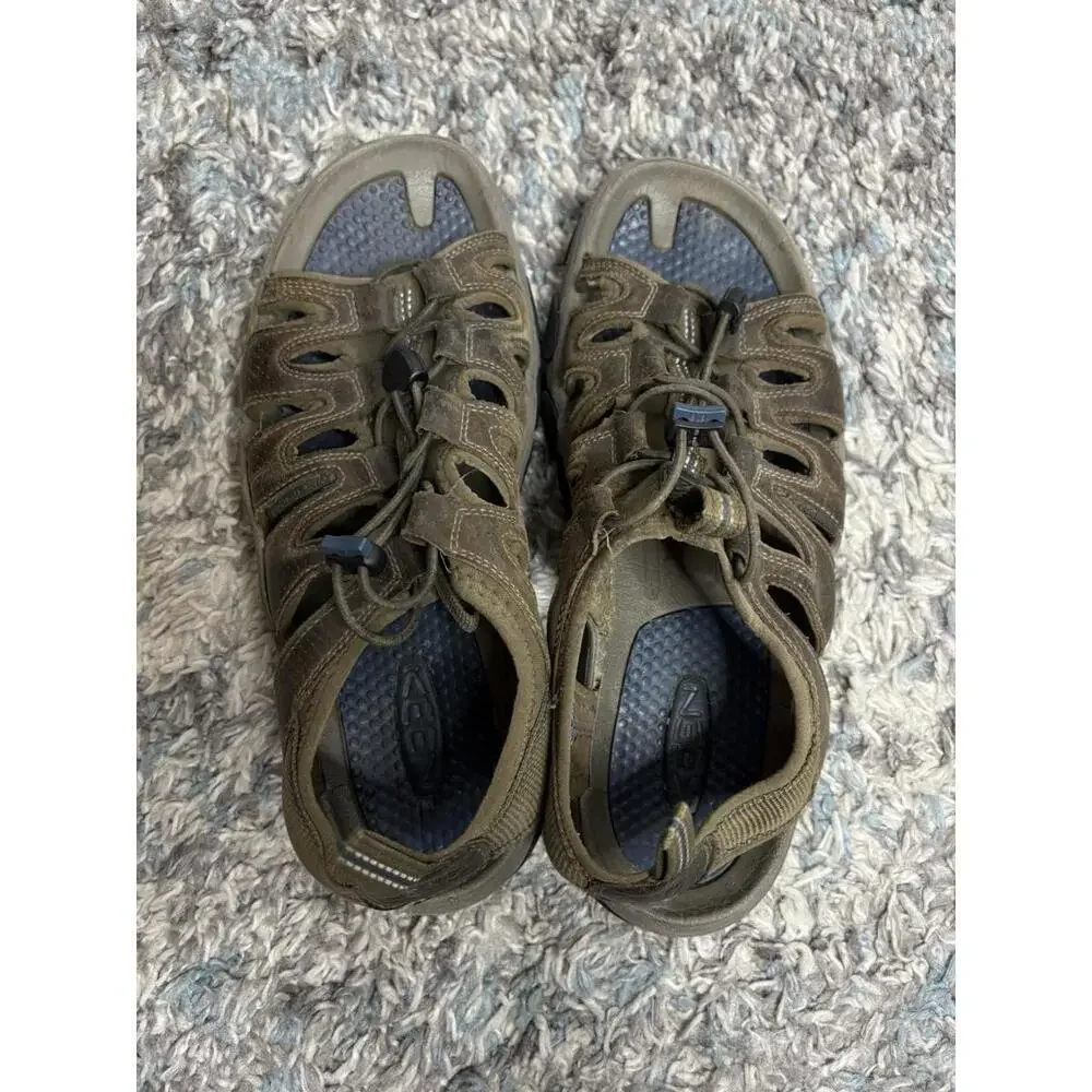 Keen Shoes Mens 10 Newport H2 Open Toe Daytone Sandals Leather Caged Toggle